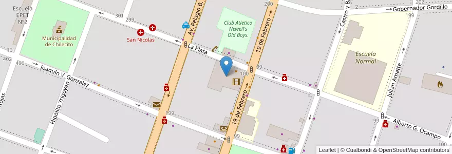 Mapa de ubicacion de Shopping Vieja Terminal en Arjantin, La Rioja, Departamento Chilecito, Chilecito.