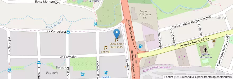 Mapa de ubicacion de Show Kolor Show (SKS) en الأرجنتين, Jujuy, Departamento Doctor Manuel Belgrano, Municipio De San Salvador De Jujuy, Alto Comedero.