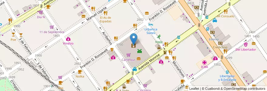 Mapa de ubicacion de Showcase, Belgrano en Argentine, Ciudad Autónoma De Buenos Aires, Buenos Aires, Comuna 13.