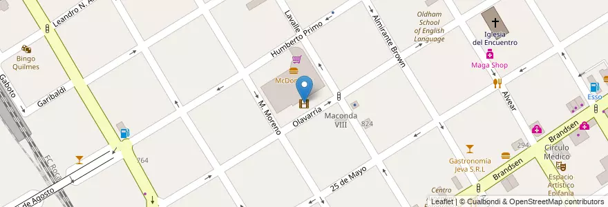 Mapa de ubicacion de Showcase en Argentinië, Buenos Aires, Partido De Quilmes, Quilmes.