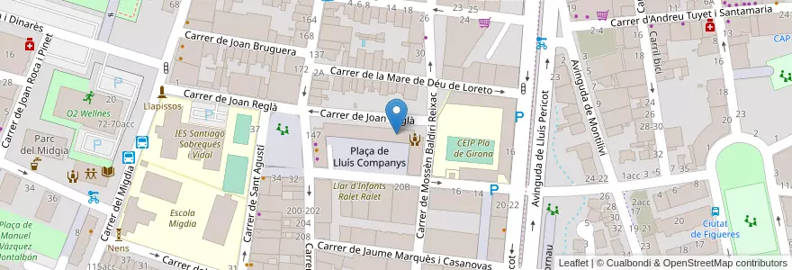 Mapa de ubicacion de SIAD. Servei d'Informació i Atenció a les Dones en 西班牙, Catalunya, 赫罗纳, Gironès, 赫罗纳.