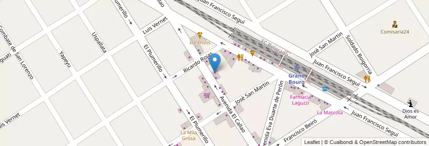 Mapa de ubicacion de Siamo Fuort en Argentina, Buenos Aires, Partido De Malvinas Argentinas, Grand Bourg.