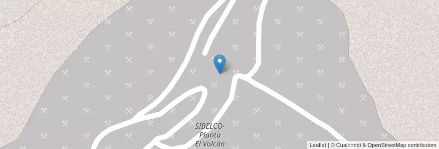 Mapa de ubicacion de SIBELCO- Planta El Volcán en Arjantin, San Juan, Şili, Albardón.