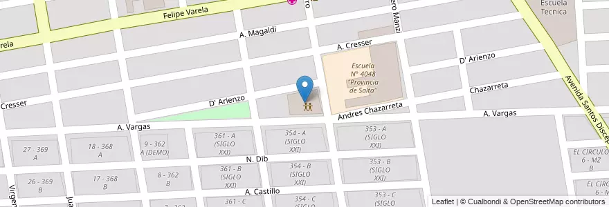 Mapa de ubicacion de SIC Santa Cecilia en Arjantin, Salta, Capital, Municipio De Salta, Salta.