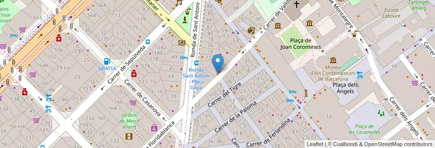 Mapa de ubicacion de Sid bar en Espagne, Catalogne, Barcelone, Barcelonais, Barcelone.