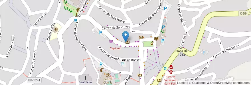 Mapa de ubicacion de Sidecar en 스페인, Catalunya, Barcelona, Vallès Oriental, Sant Feliu De Codines.