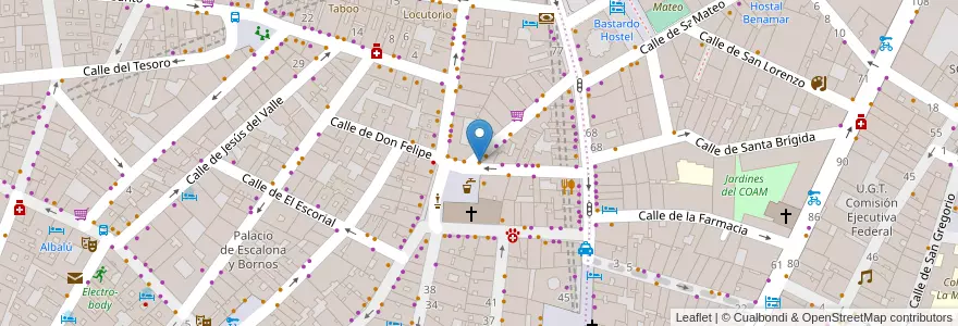 Mapa de ubicacion de Sideral en Испания, Мадрид, Мадрид, Área Metropolitana De Madrid Y Corredor Del Henares, Мадрид.