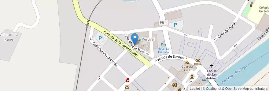 Mapa de ubicacion de Sidrería bar La Xunca en Spanje, Asturië, Asturië, Parres.