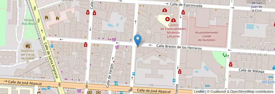 Mapa de ubicacion de Sidrería Casa Gelín en Испания, Мадрид, Мадрид, Área Metropolitana De Madrid Y Corredor Del Henares, Мадрид.