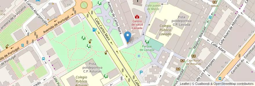 Mapa de ubicacion de Sidrería Casa Toni en 스페인, 아스투리아스, 아스투리아스, Gijón/Xixón.