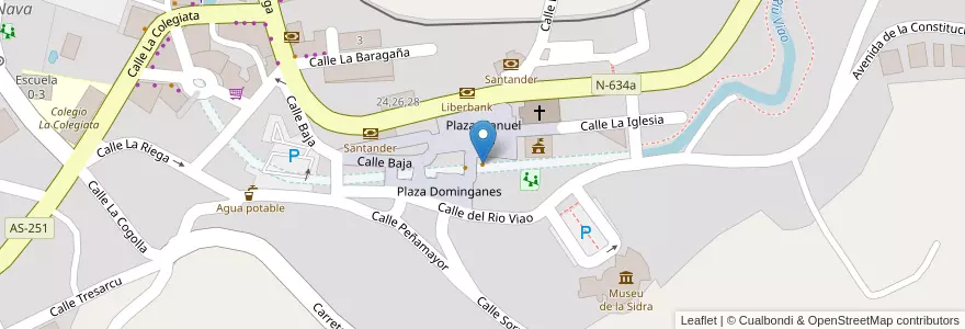 Mapa de ubicacion de Sidrería El Plaza en Испания, Астурия, Астурия, Nava.