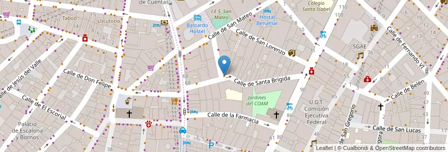 Mapa de ubicacion de Sidrería El Vayón en 스페인, Comunidad De Madrid, Comunidad De Madrid, Área Metropolitana De Madrid Y Corredor Del Henares, 마드리드.