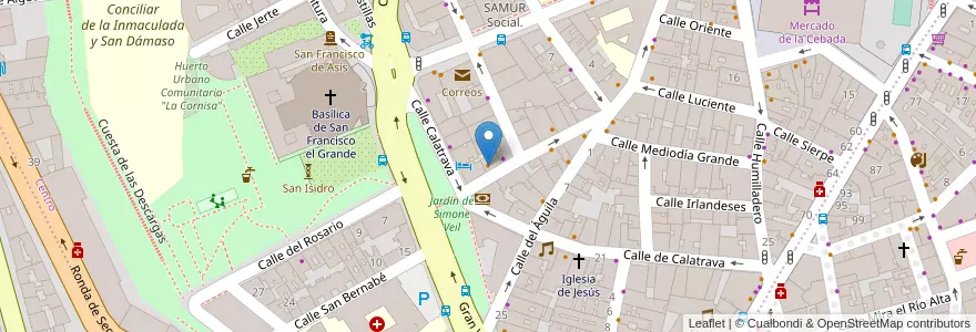Mapa de ubicacion de Sidrería La Burbuja que Ríe en Spain, Community Of Madrid, Community Of Madrid, Área Metropolitana De Madrid Y Corredor Del Henares, Madrid.