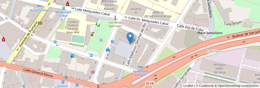 Mapa de ubicacion de Sidrería La Plaza en スペイン, アストゥリアス州, アストゥリアス州, Oviedo.