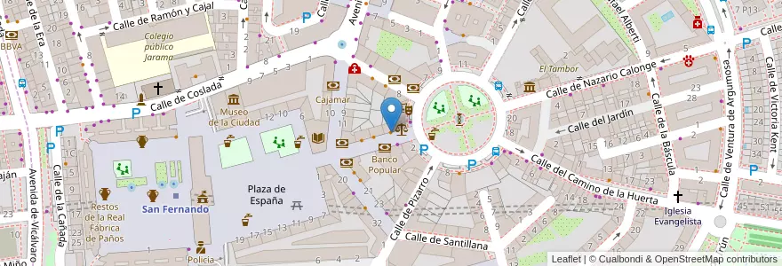 Mapa de ubicacion de Sidrería La Posada en スペイン, マドリード州, Comunidad De Madrid, Área Metropolitana De Madrid Y Corredor Del Henares, San Fernando De Henares, Coslada.