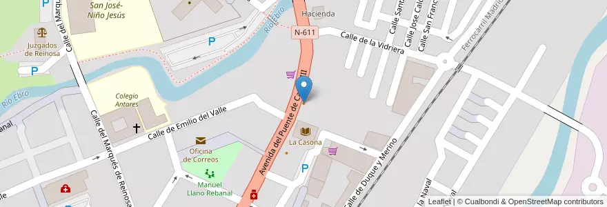 Mapa de ubicacion de Sidreria restaurante Avenida en Spagna, Cantabria, Cantabria, Campoo-Los Valles, Campoo De Enmedio, Reinosa.