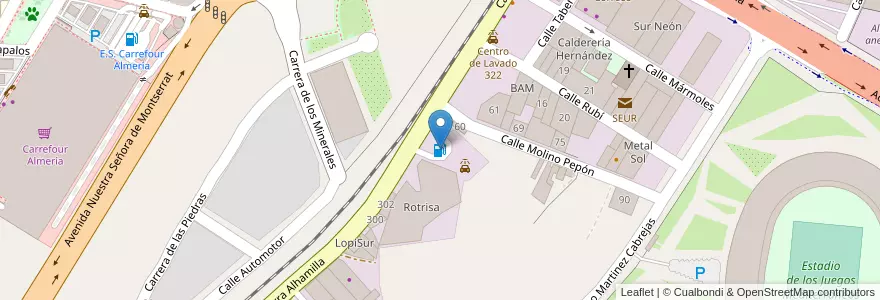 Mapa de ubicacion de SIERRA ALHAMILLA en スペイン, アンダルシア州, アルメリア, アルメリア.