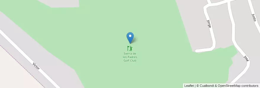 Mapa de ubicacion de Sierra de los Padres Golf Club en Arjantin, Buenos Aires, Partido De General Pueyrredón, Sierra De Los Padres.