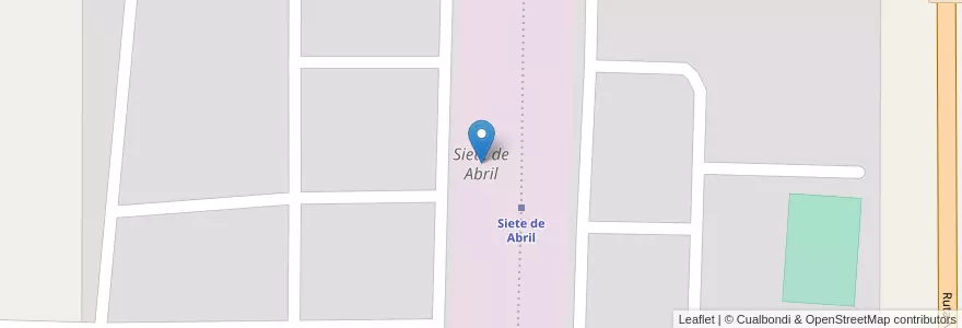 Mapa de ubicacion de Siete de Abril en Argentina, Tucumán, Departamento Burruyacú, Municipio De Siete De Abril.