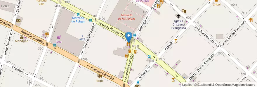 Mapa de ubicacion de Siga la Vaca Express, Chacarita en Argentinien, Ciudad Autónoma De Buenos Aires, Buenos Aires.