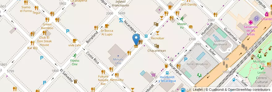 Mapa de ubicacion de Siga la Vaca Express, Palermo en الأرجنتين, Ciudad Autónoma De Buenos Aires, Buenos Aires.