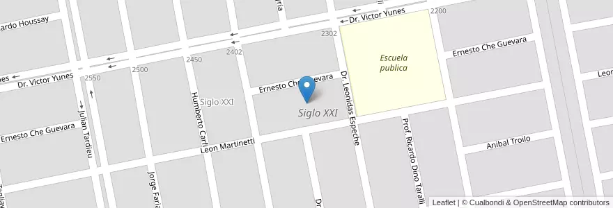 Mapa de ubicacion de Siglo XXI en Argentina, Santiago Del Estero, Departamento Capital, Santiago Del Estero.