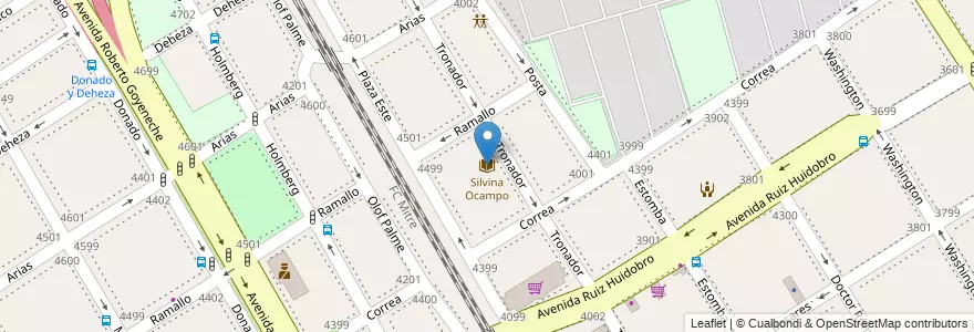 Mapa de ubicacion de Silvina Ocampo, Saavedra en 아르헨티나, Ciudad Autónoma De Buenos Aires, Comuna 12, Partido De Vicente López, 부에노스아이레스, Vicente López.