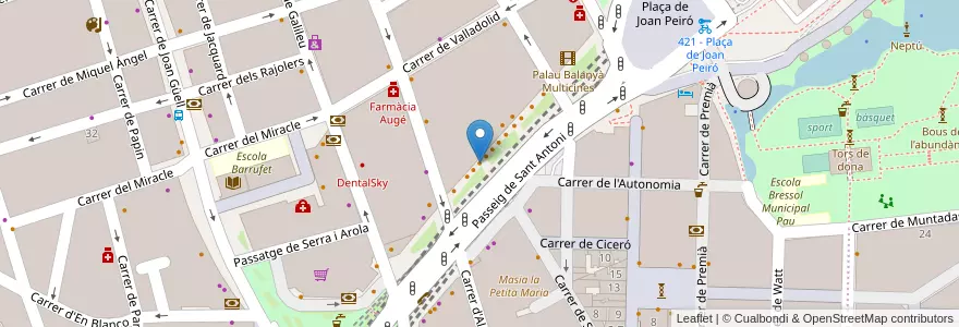 Mapa de ubicacion de Simbad - Feteria en 西班牙, Catalunya, Barcelona, Barcelonès, Barcelona.