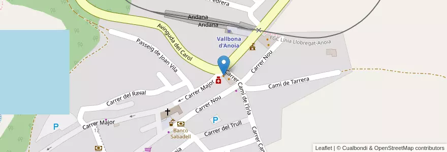 Mapa de ubicacion de Simon en 스페인, Catalunya, Barcelona, Anoia, Vallbona D'Anoia.