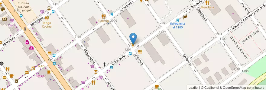 Mapa de ubicacion de Simona, Belgrano en アルゼンチン, Ciudad Autónoma De Buenos Aires, ブエノスアイレス, Comuna 13.