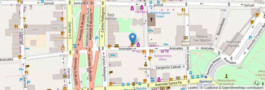 Mapa de ubicacion de Simona Café, Retiro en Arjantin, Ciudad Autónoma De Buenos Aires, Comuna 1, Buenos Aires.