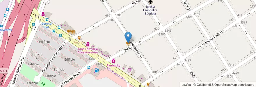 Mapa de ubicacion de Simple, Villa Urquiza en 阿根廷, Ciudad Autónoma De Buenos Aires, Comuna 12, 布宜诺斯艾利斯.