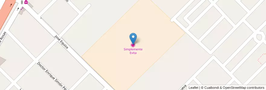 Mapa de ubicacion de Simplemente Evita en 阿根廷, 布宜诺斯艾利斯省, Partido De La Matanza, González Catán.