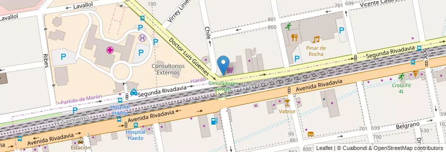 Mapa de ubicacion de Simuladores en Red en Arjantin, Buenos Aires, Partido De La Matanza, Ramos Mejía, Villa Sarmiento.