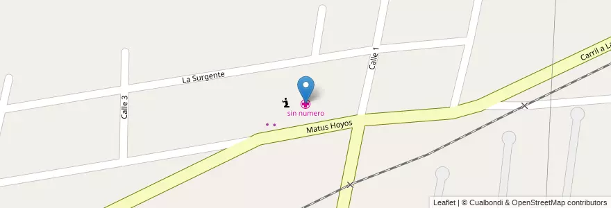 Mapa de ubicacion de sin numero en Argentinië, Chili, Mendoza, Departamento Guaymallén, Distrito Colonia Segovia.