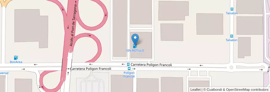 Mapa de ubicacion de SIN ROTULO en Sepanyol, Catalunya, Tarragona, Tarragonès, Tarragona.