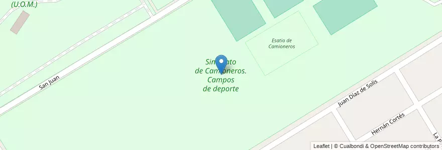 Mapa de ubicacion de Sindicato de Camioneros. Campos de deporte en Argentina, Buenos Aires, Partido De Esteban Echeverría, 9 De Abril.