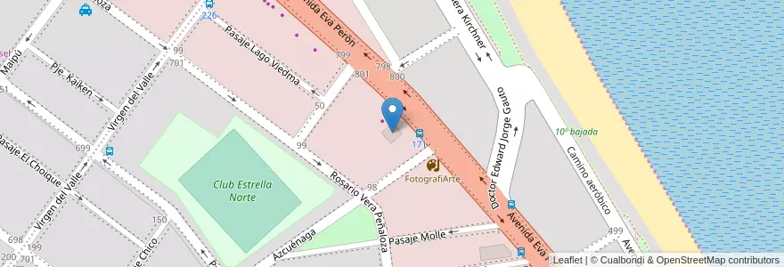 Mapa de ubicacion de Sindicato de Camioneros Santa Cruz en 아르헨티나, 산타크루스주, 칠레, Mercado De La Ciudad, Deseado, Caleta Olivia.