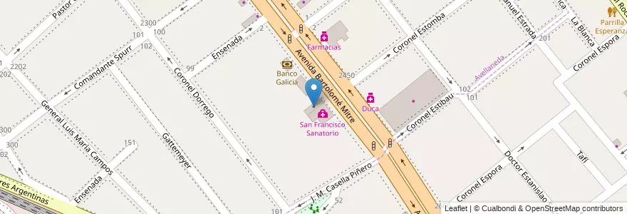 Mapa de ubicacion de Sindicato de Choferes de Camiones Delegación Avellaneda en アルゼンチン, ブエノスアイレス州, Partido De Avellaneda, Sarandí.