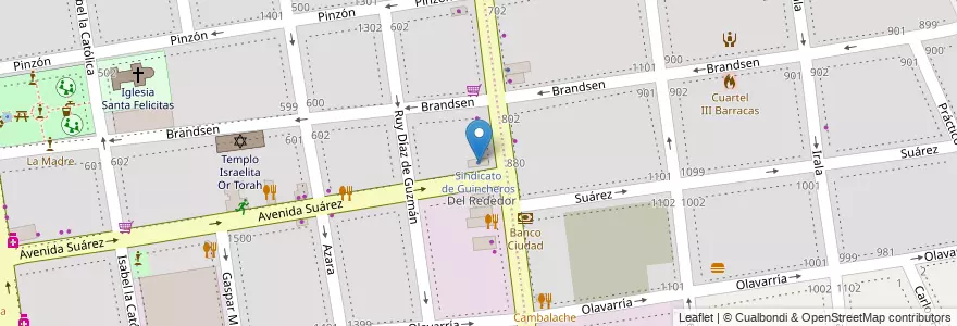 Mapa de ubicacion de Sindicato de Guincheros, Barracas en Argentinië, Ciudad Autónoma De Buenos Aires, Comuna 4, Buenos Aires.