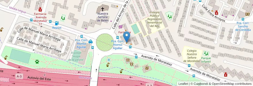 Mapa de ubicacion de Singer's House en Spanje, Comunidad De Madrid, Comunidad De Madrid, Área Metropolitana De Madrid Y Corredor Del Henares, Madrid.