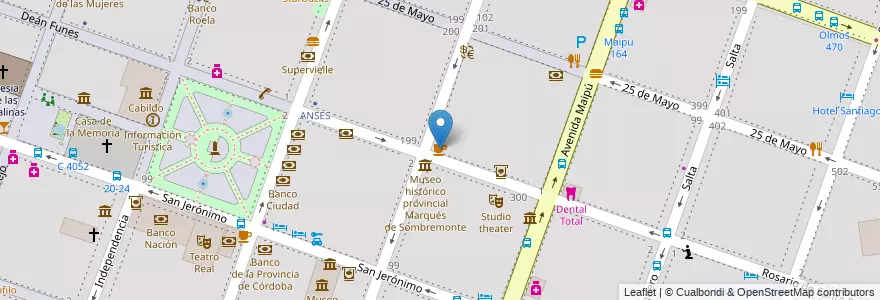Mapa de ubicacion de Sir Chaplinn en Argentine, Córdoba, Departamento Capital, Pedanía Capital, Córdoba, Municipio De Córdoba.