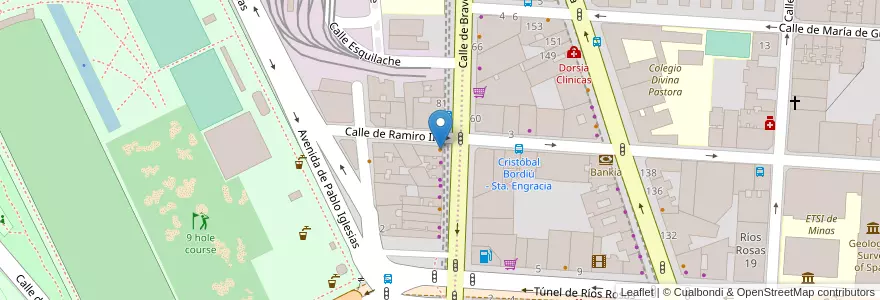 Mapa de ubicacion de Sirius Café en Испания, Мадрид, Мадрид, Área Metropolitana De Madrid Y Corredor Del Henares, Мадрид.