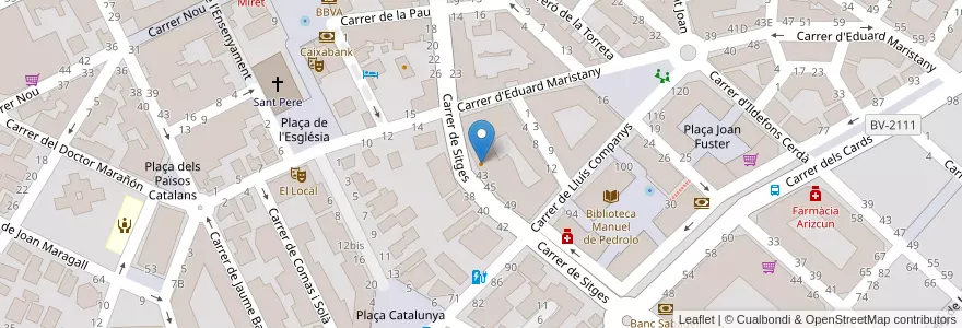 Mapa de ubicacion de Siro en Sepanyol, Catalunya, Barcelona, Garraf, Sant Pere De Ribes.