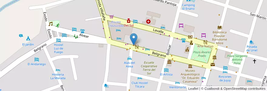 Mapa de ubicacion de Sirviñacu en 阿根廷, Jujuy, Departamento Tilcara, Municipio De Tilcara.