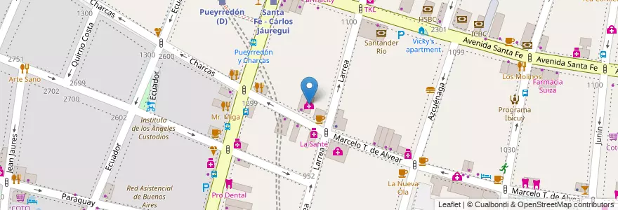 Mapa de ubicacion de Sistema Diagnostica, Recoleta en آرژانتین, Ciudad Autónoma De Buenos Aires, Comuna 2, Buenos Aires.