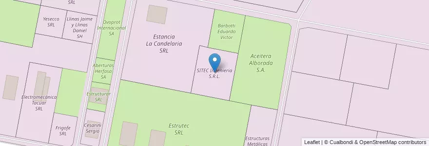 Mapa de ubicacion de SITEC Ingeniería S.R.L. en Arjantin, Santa Fe, Departamento La Capital, Municipio De Sauce Viejo.