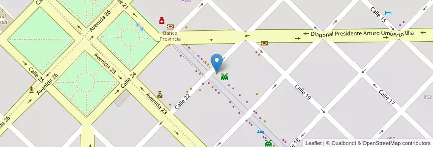 Mapa de ubicacion de Sitges en Arjantin, Buenos Aires, Partido De General Alvarado, Miramar.