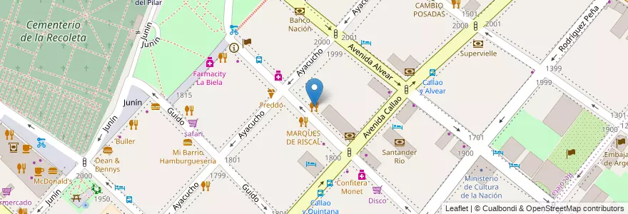 Mapa de ubicacion de Sivela 465, Recoleta en 阿根廷, Ciudad Autónoma De Buenos Aires, Comuna 2, Comuna 1, 布宜诺斯艾利斯.
