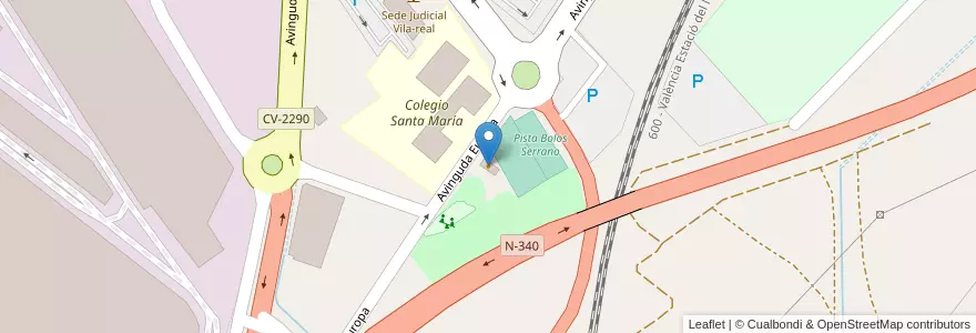 Mapa de ubicacion de Skate Bar en اسپانیا, Comunitat Valenciana, Castelló / Castellón, La Plana Baixa, Vila-Real.